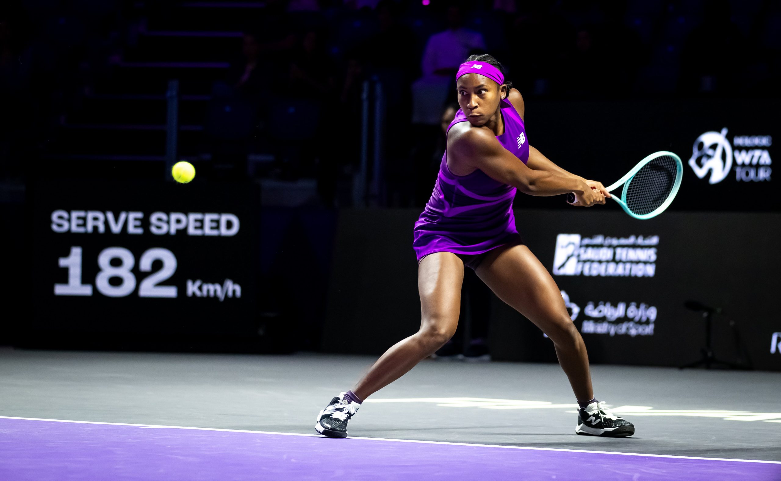 Coco Gauff of the United States in action