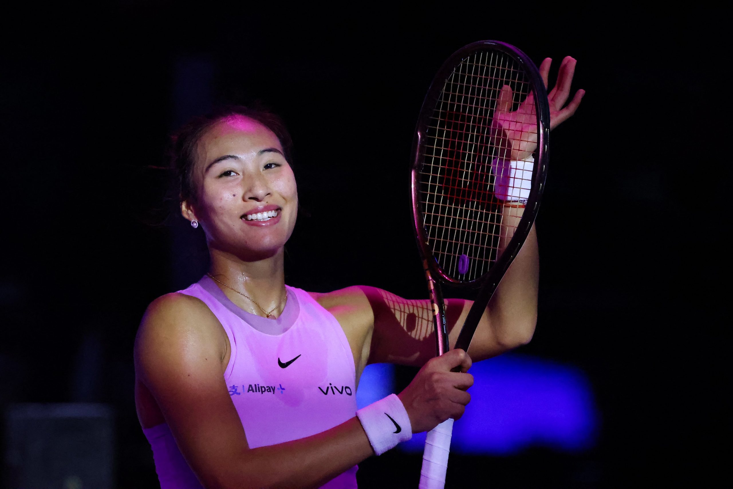 China's Qinwen Zheng celebrates