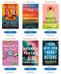 six book covers from Amazon