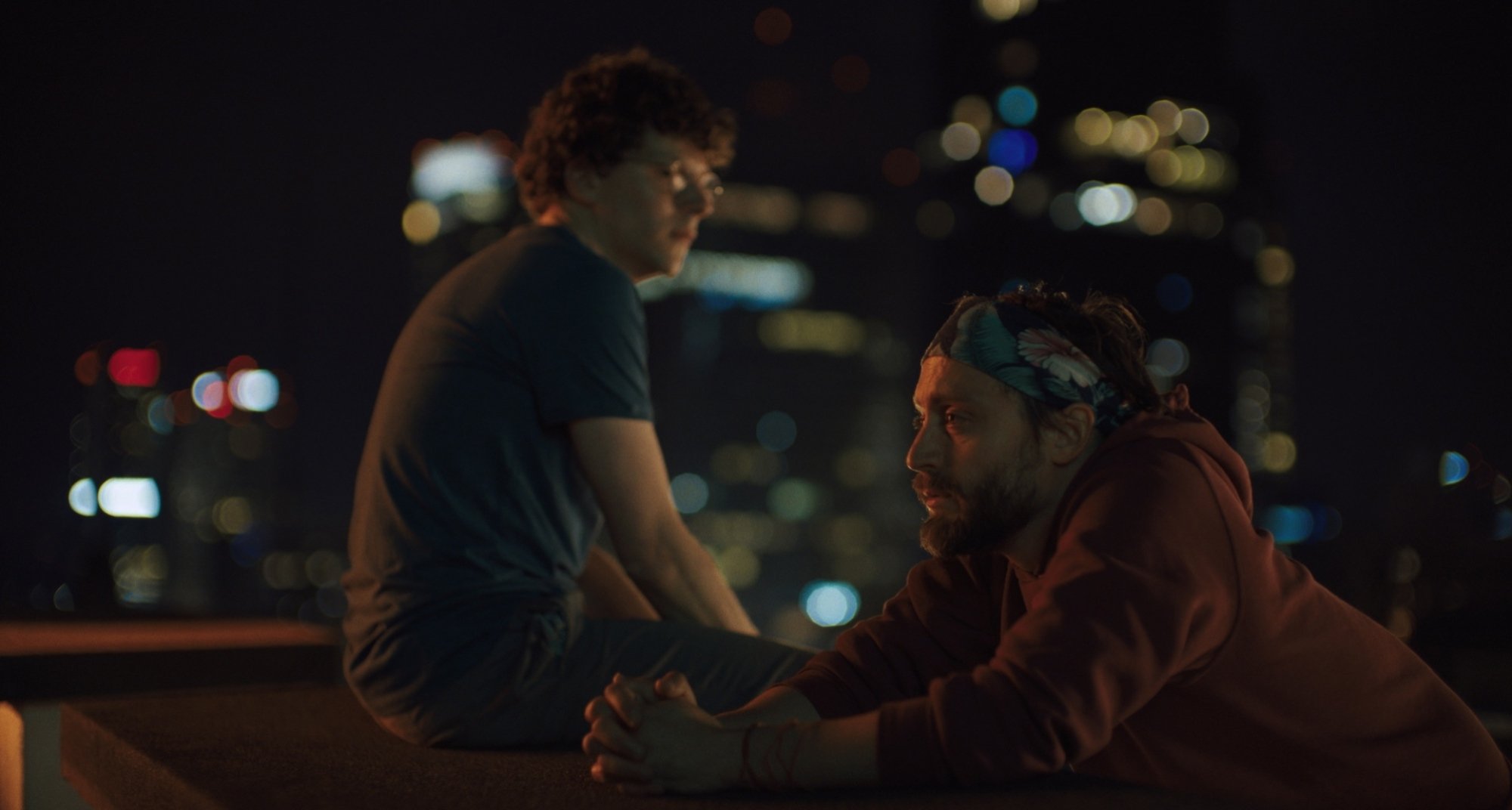 Kieran Culkin and Jesse Eisenberg in "A Real Pain."