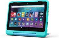 Amazon Fire HD 8 Kids Pro with blue case