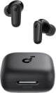 black Soundcore P30i earbuds hovering black case