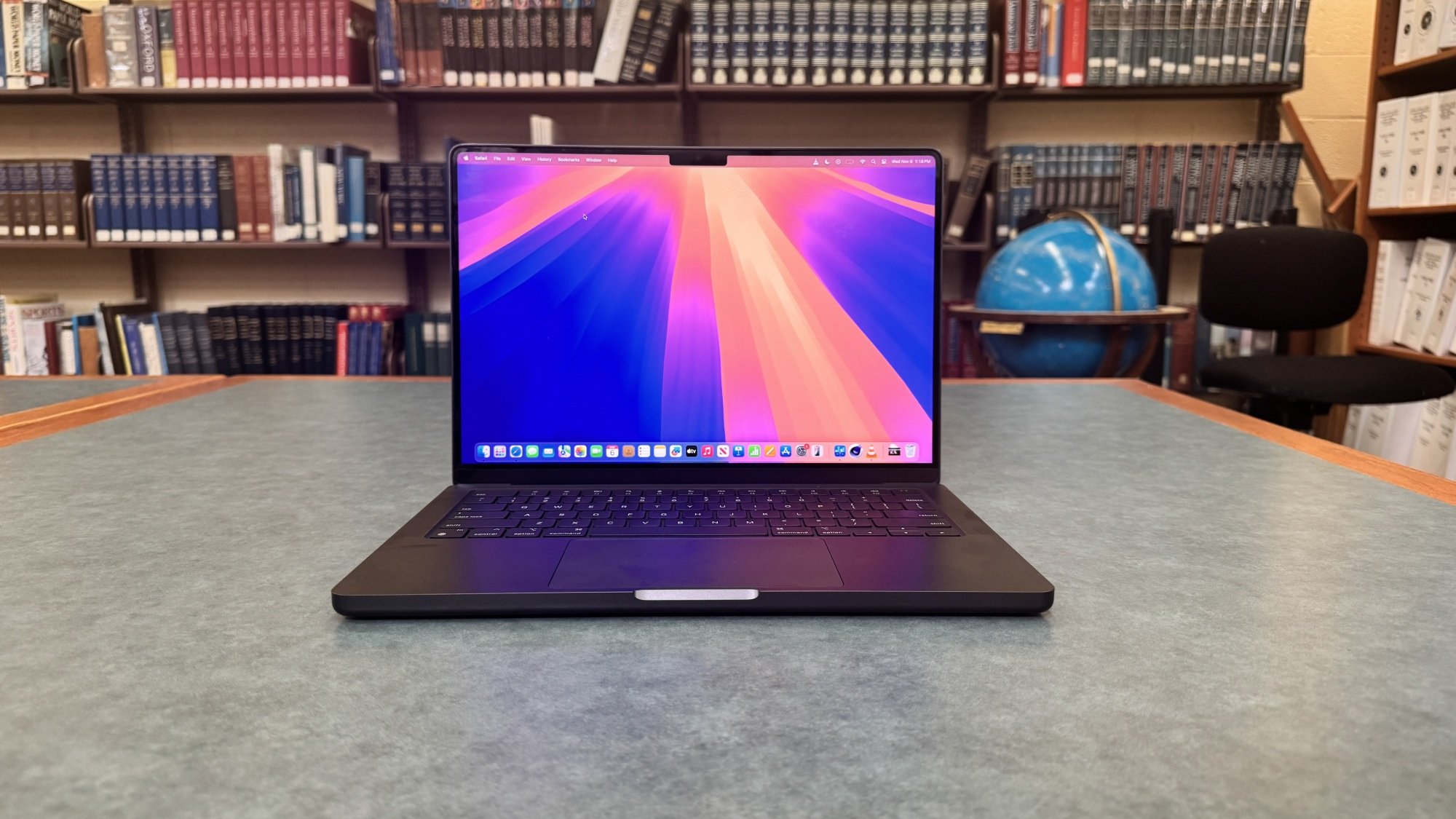 Apple MacBook Pro (14-inch, M4) with display facing head-on