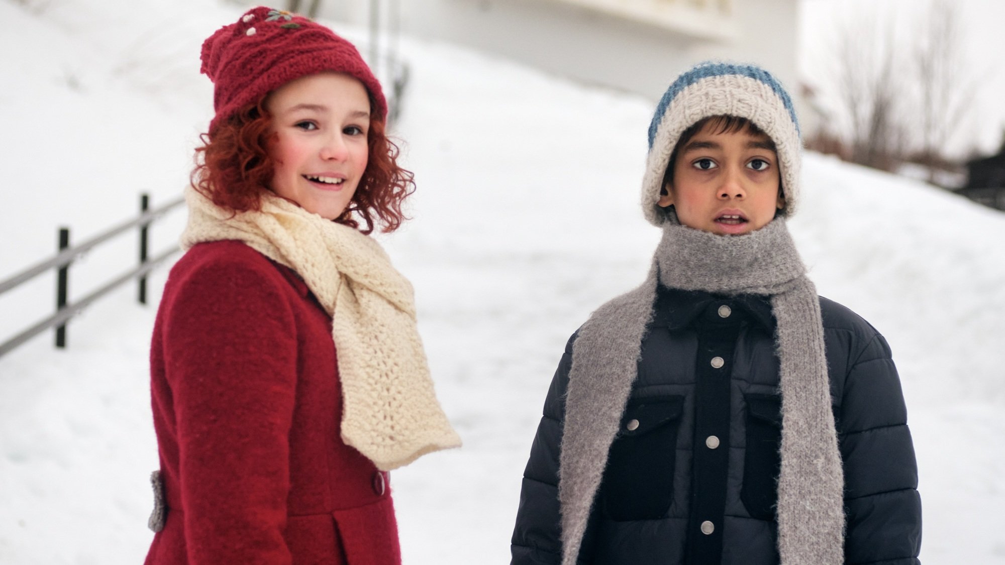 Celina Meyer Hovland and Mudit Gupta in "The Snow Sister."